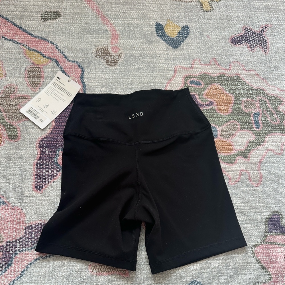 NWT LSKD Women's Black Bike Shorts
